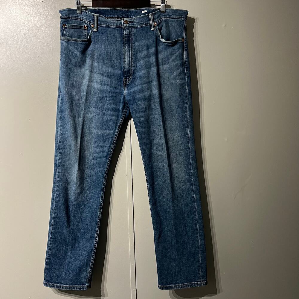 Levi's 505 Straight Leg Relaxed Fit Blue Denim Jeans | Men's Size 42X32 - Picture 1 of 11